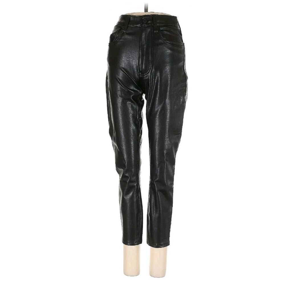 Abercrombie & Fitch The Skinny High Rise Vegan Leather Pants Black Size 23 (V3